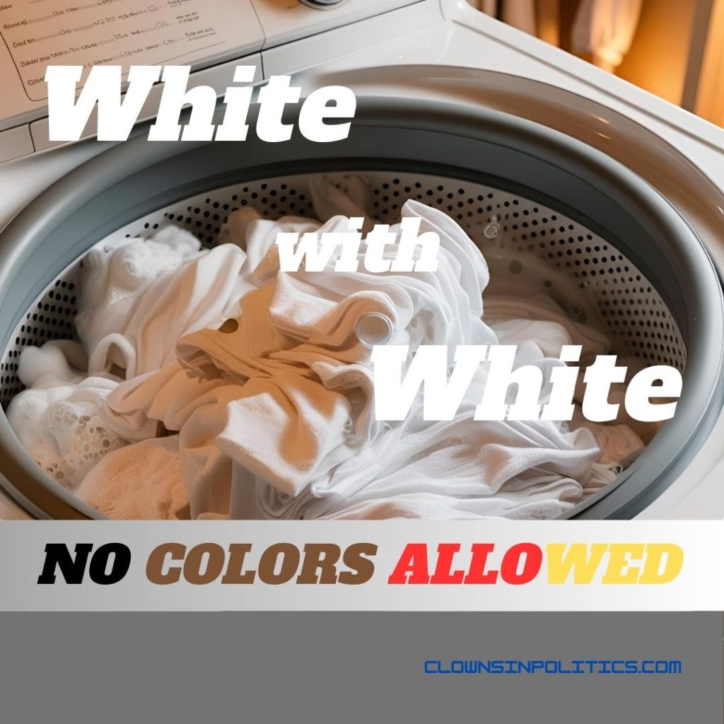 white with white