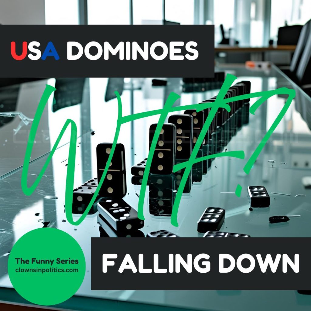 USA Dominoes Falling Down